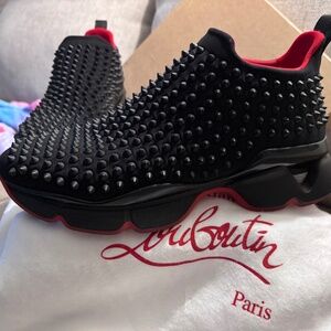 Christian Louboutin Spiked Sock Donna Flat Neiprene